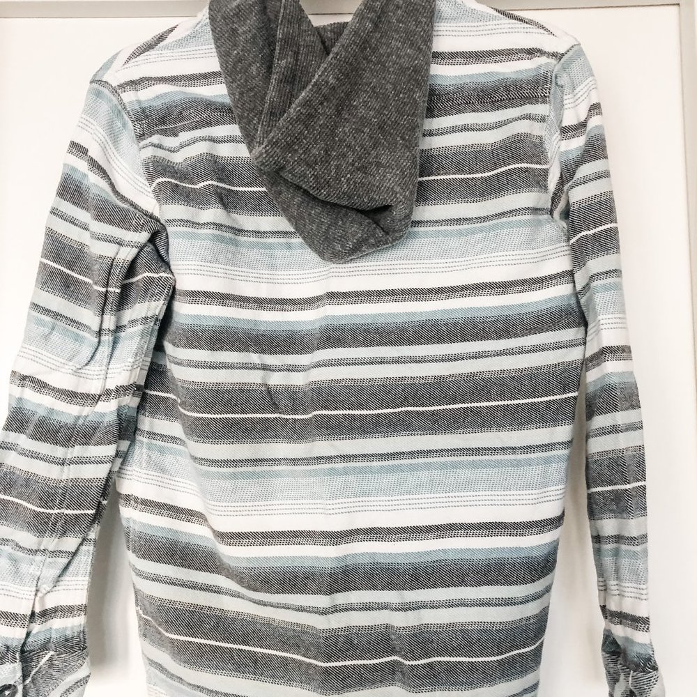 BILLABONG BOYS LG STRETCH FLANNEL HOODED SHIRT